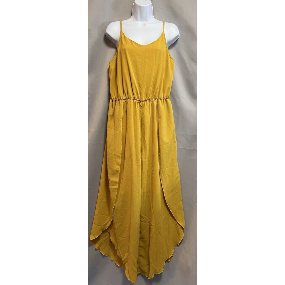 Emery Rose Jumpsuit Yellow Sz Large NWT Women's - Picture 1 of 12